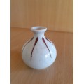 Small Two Tone Ceramic Vase - height 9cm width 10cm