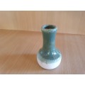 Small Two Tone Ceramic Vase - height 9cm width 6cm