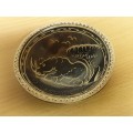 Round Pottery Bowl with Animal Design - width 10cm height 2cm