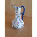 Small Pretty Floral Ceramic Jug - height 12cm width 8cm