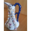 Small Pretty Floral Ceramic Jug - height 12cm width 8cm