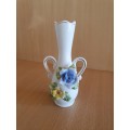 Small Floral Ceramic Vase - height 13cm width 6cm