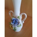 Small Floral Ceramic Vase - height 13cm width 6cm