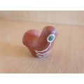 Miniature Pottery Bird Figurine -  4cm x 3cm height 5cm