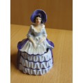 Small Blue & White Porcelain Female Figurine Carltonware Jam Dish
