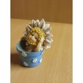 Small Baby in a Plant Pot Figurine - height 7cm width 6cm