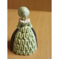 Small Porcelain Carlton ware Female Figurine Salt Shaker - 6cm x 5cm height 9cm