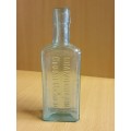 Vintage Glass Bottle - Chamberlain`s Cough Remedy - height 14cm width 5cm