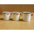 Set of 3 Espresso Cups - height 5cm width 5cm