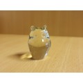 Miniature Glass Owl Figurine - 4cm x 2cm height 5cm