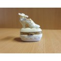 Miniature Shoe Shaped Trinket Holder - 5cm x 3cm height 6cm