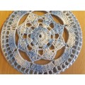 Set of 6 Crochet Doilie Covered Coasters - width 12cm