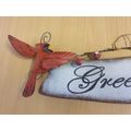 Metal `Greetings` Sign - 38cm x 12cm