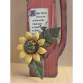 Sunflower Wall Sign - Ah, for life to always be as free as the birds....30cm x 12cm