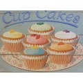 Wooden Hook/Wall Sign - `Cup Cakes` - 23cm x 18cm
