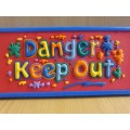 Danger Keep Out Sign - 18cm x 9cm