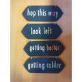 Set of 4 Wall Signs (20cm x 7cm)