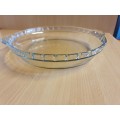 Round Glass Pie Dish - Made in Brazil - width 25cm height 4cm