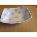 Pink Dot Serving Bowl - 22cm x 16cm height 8cm