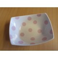 Pink Dot Serving Bowl - 22cm x 16cm height 8cm