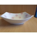 Pink Dot Serving Bowl - 22cm x 16cm height 8cm