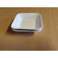 Set of 2 Small White Ceramic Sauce Bowls - 9cm x 9xm height 2cm