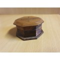 Wooden Trinket Box - width 10cm height 4cm