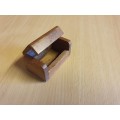 Small Wooden Trinket Box - 6cm x 4cm height 3cm