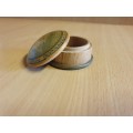 Small Round Wooden Trinket Holder - width 6cm height 3cm