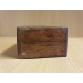 Carved Wooden Trinket Box - 13cm x 8cm height 4cm
