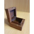 Wooden Trinket Box - 7cm x 7cm height 4cm