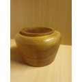 Round Wooden Bowl - height 15cm width 17cm