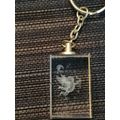 Mini Glass Angel Paperweight Keyring/Keychain (3cm x 2cm)