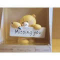 Missing You Teddy Bear Ornament - 4cm x 4cm