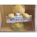 Missing You Teddy Bear Ornament - 4cm x 4cm