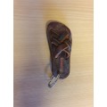 Leather Sandal Keyring/Keychain