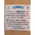 Son, You are such a Lovely Son, You bring so much joy to our lives - Fridge Magnet (New condition)