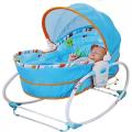 5 In 1 Newborn Baby Rocker Bassinet Bouncer Toddler Music Chair With Toy