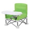 Foldable Feeding Baby Chair With Detachable Tray-MU-5 - Grey-Green