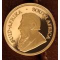 Limited Edition Proof Kruger Rand 22 Carat Gold Coin. In Red Leatherette SA Mint Case . Read Full