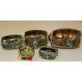 5 Quality Brass Cow Bells - Largest 100mm