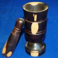 Small Wooden Pestle & Mortar - Height 130mm