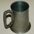 Vintage Seranco Glass Bottomed Lead Free Pewter Mug - No Damage or Leaks - Height 125mm