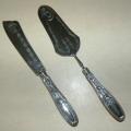 Ellgant Silver Plated Cake Knife and Cake Lifter - For weddings or special occasions