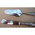 Ellgant Silver Plated Cake Knife and Cake Lifter - For weddings or special occasions