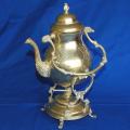 Stunning Large Vintage Brass Kettle on Stand with Burner - Total Height 330mm