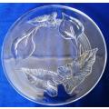 2 Attractive Heavy Glass Platters (1 Marked France) - Largest Diameter 310mm