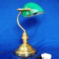 Bankers Lamp in good working order. - Height 370 mm Shade width 225 mm