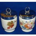 Two Large (2 Egg) Royal Worcester Coddlers - Height 80mm Sold as one lot