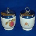 Two Large (2 Egg) Royal Worcester Coddlers - Height 80mm Sold as one lot